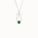 Taurus Emerald Pendant Necklace - BRENNMORE 