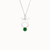Taurus Emerald Pendant Necklace - BRENNMORE 