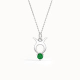 Taurus Emerald Pendant Necklace - BRENNMORE 