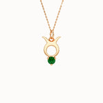 Taurus Emerald Pendant Necklace - BRENNMORE 