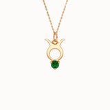 Taurus Emerald Pendant Necklace - BRENNMORE 