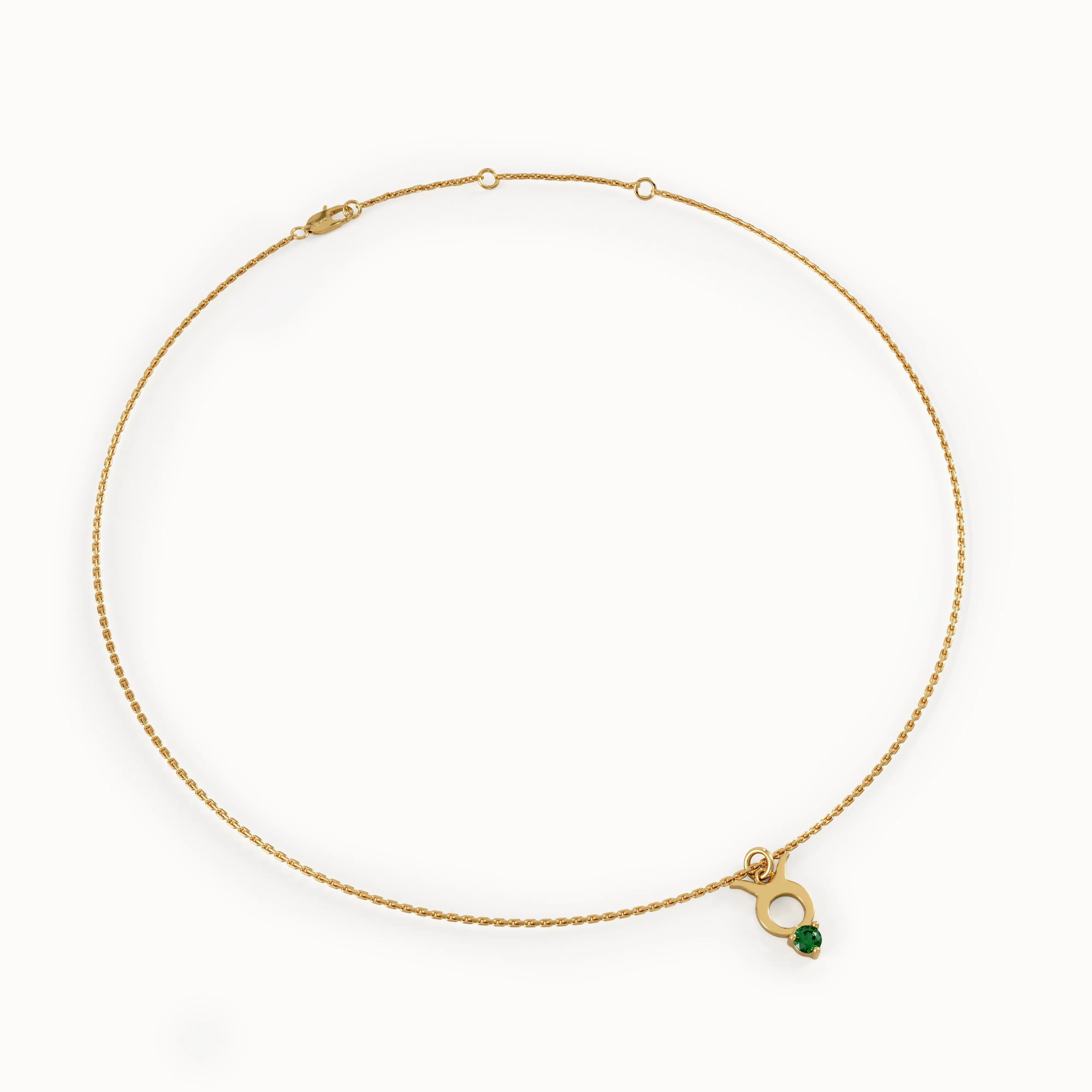 Taurus Emerald Pendant Necklace - BRENNMORE 