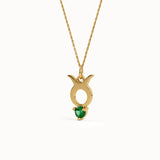 Taurus Emerald Pendant Necklace - BRENNMORE 