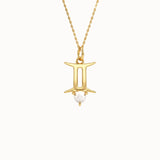 Gemini Pearl Pendant Necklace
