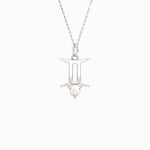 Gemini Pearl Pendant Necklace - BRENNMORE 