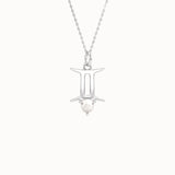 Gemini Pearl Pendant Necklace - BRENNMORE 
