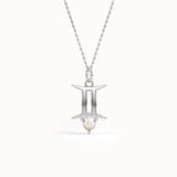 Gemini Pearl Pendant Necklace - BRENNMORE 