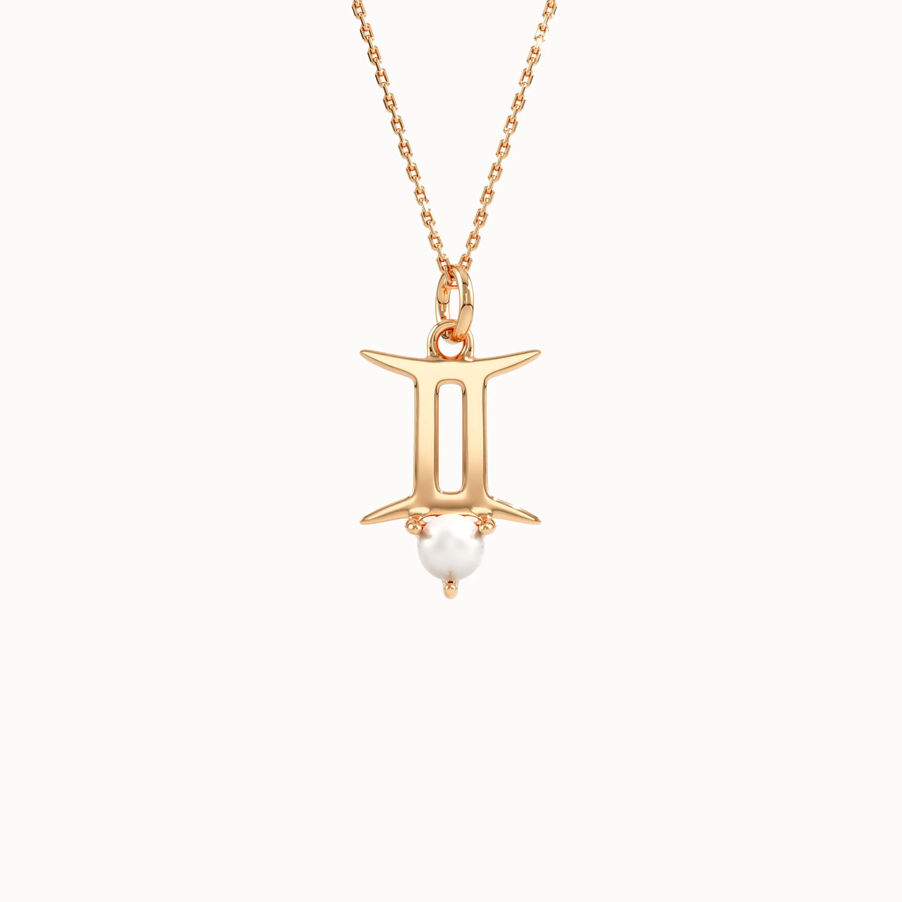 Gemini Pearl Pendant Necklace - BRENNMORE 