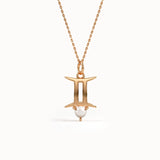 Gemini Pearl Pendant Necklace - BRENNMORE 