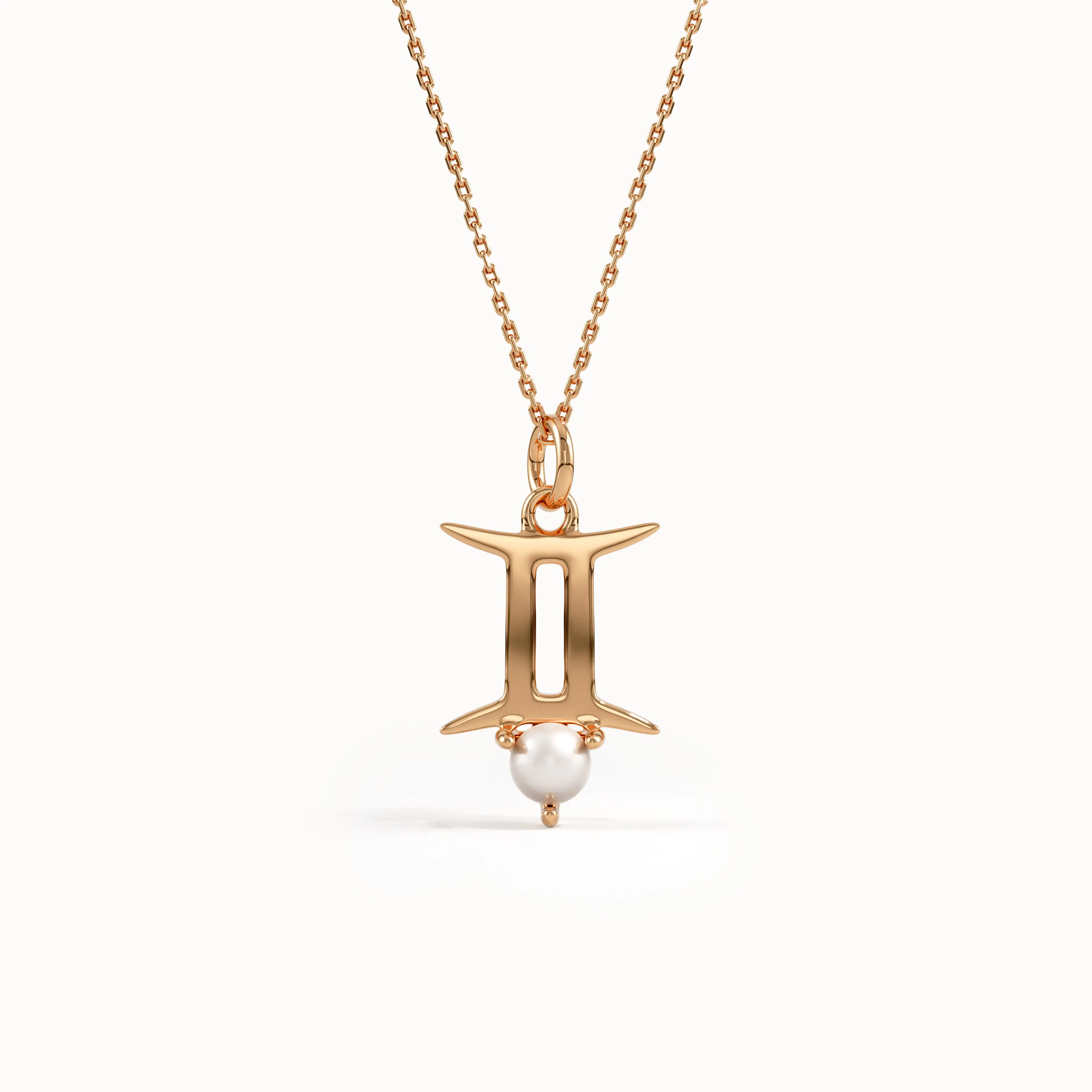 Gemini Pearl Pendant Necklace - BRENNMORE 