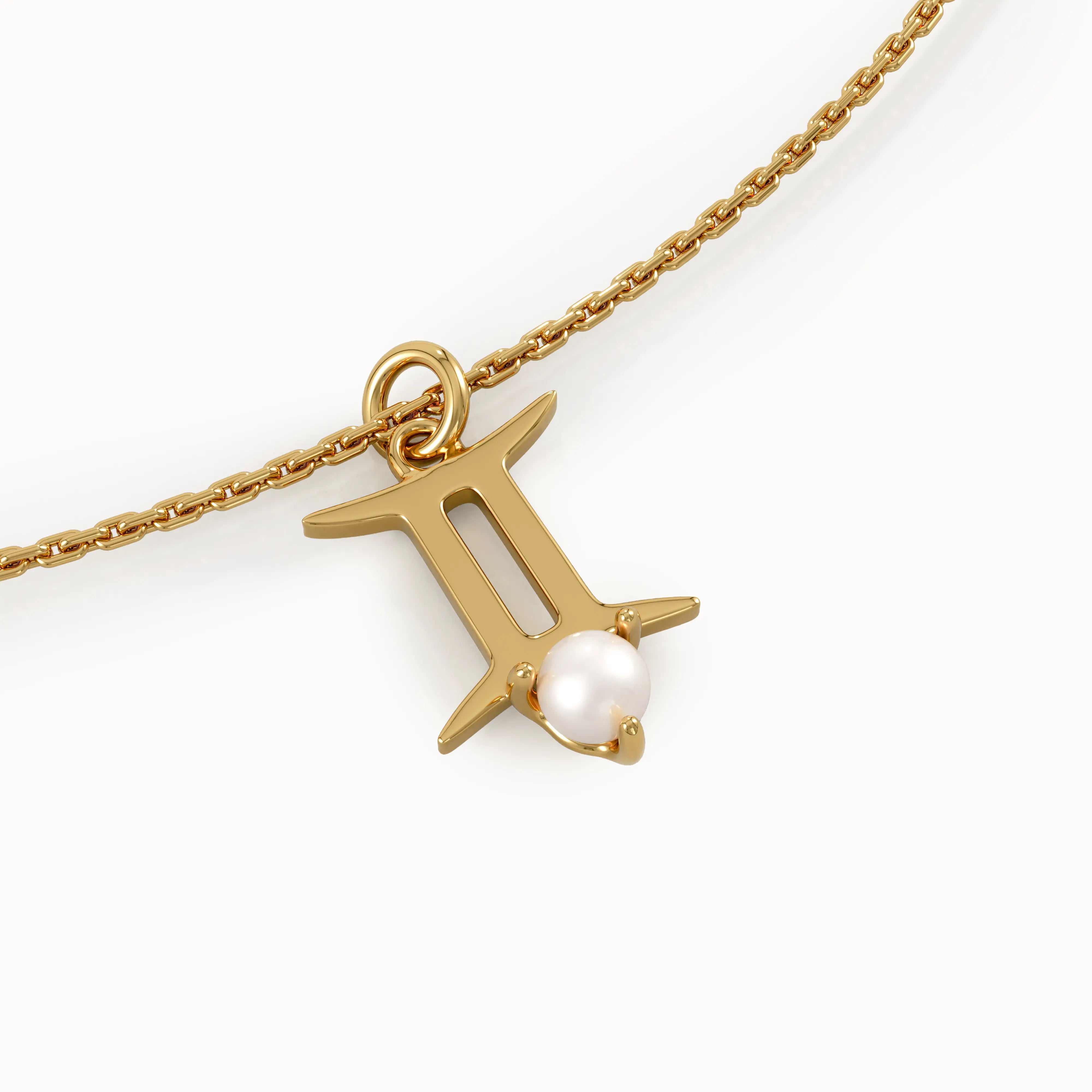 Gemini Pearl Pendant Necklace - BRENNMORE 