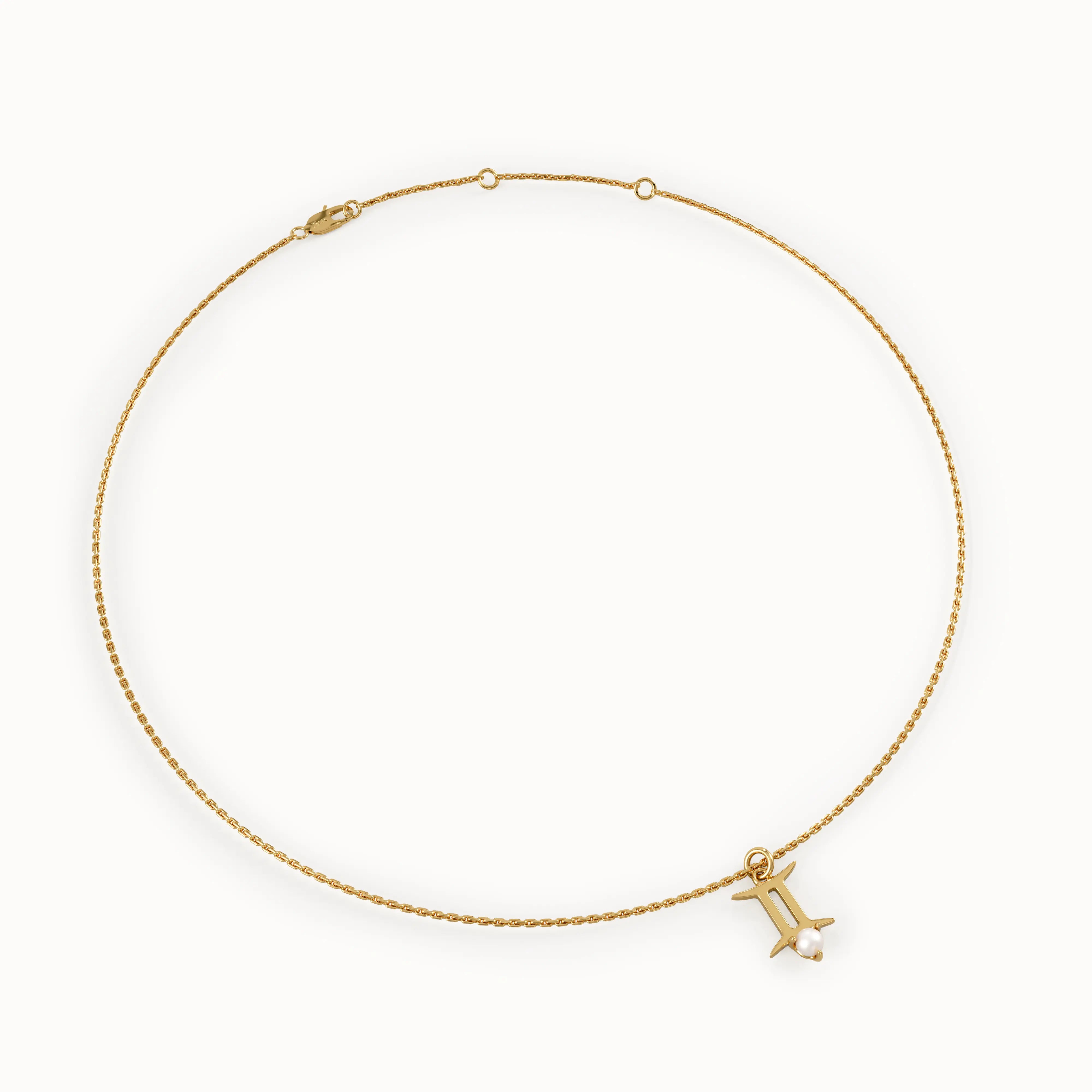 Gemini Pearl Pendant Necklace - BRENNMORE 