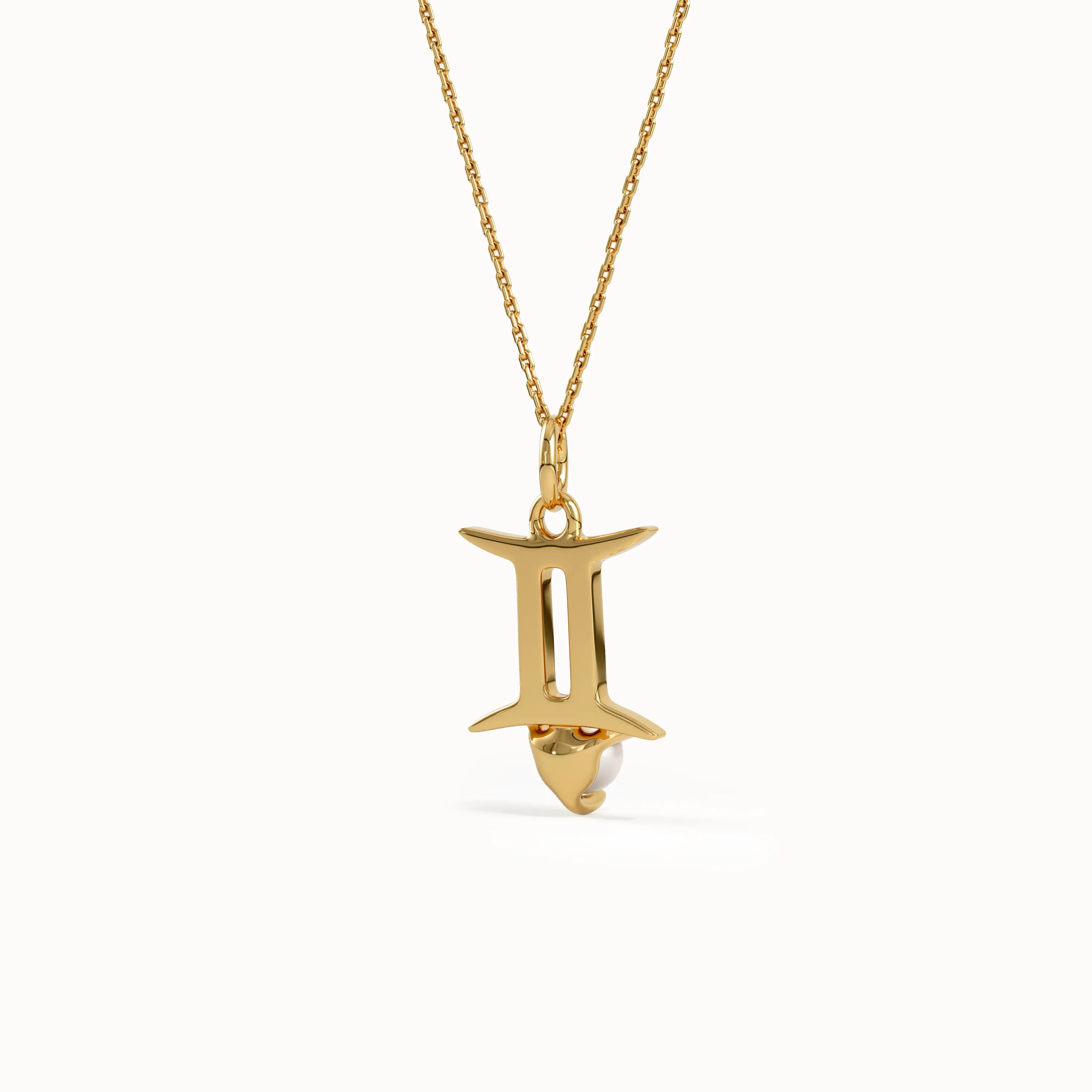 Gemini Pearl Pendant Necklace - BRENNMORE 