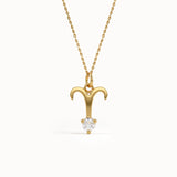 Aries Moissanite Pendant Necklace - BRENNMORE 