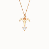 Aries Moissanite Pendant Necklace - BRENNMORE 