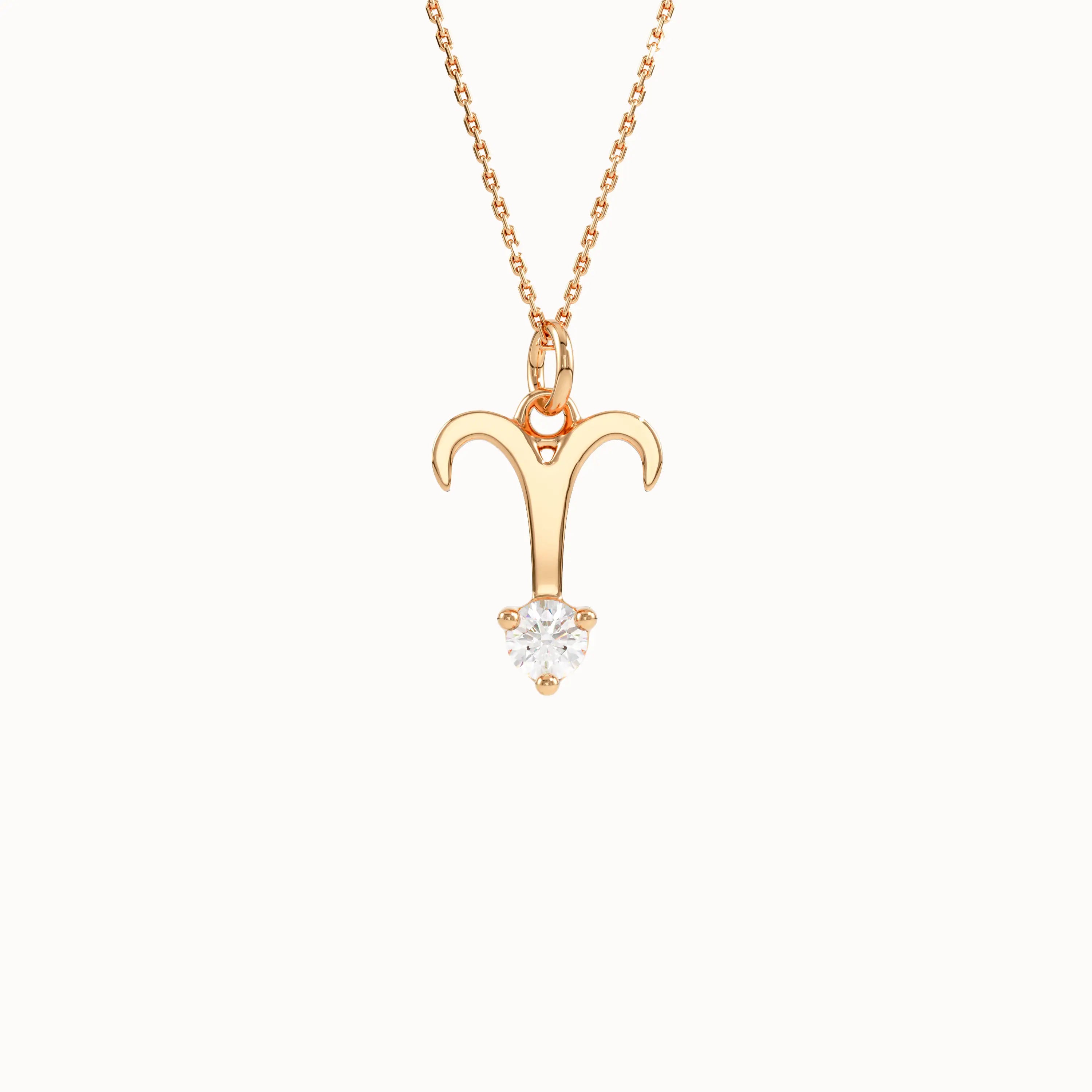 Aries Moissanite Pendant Necklace - BRENNMORE 