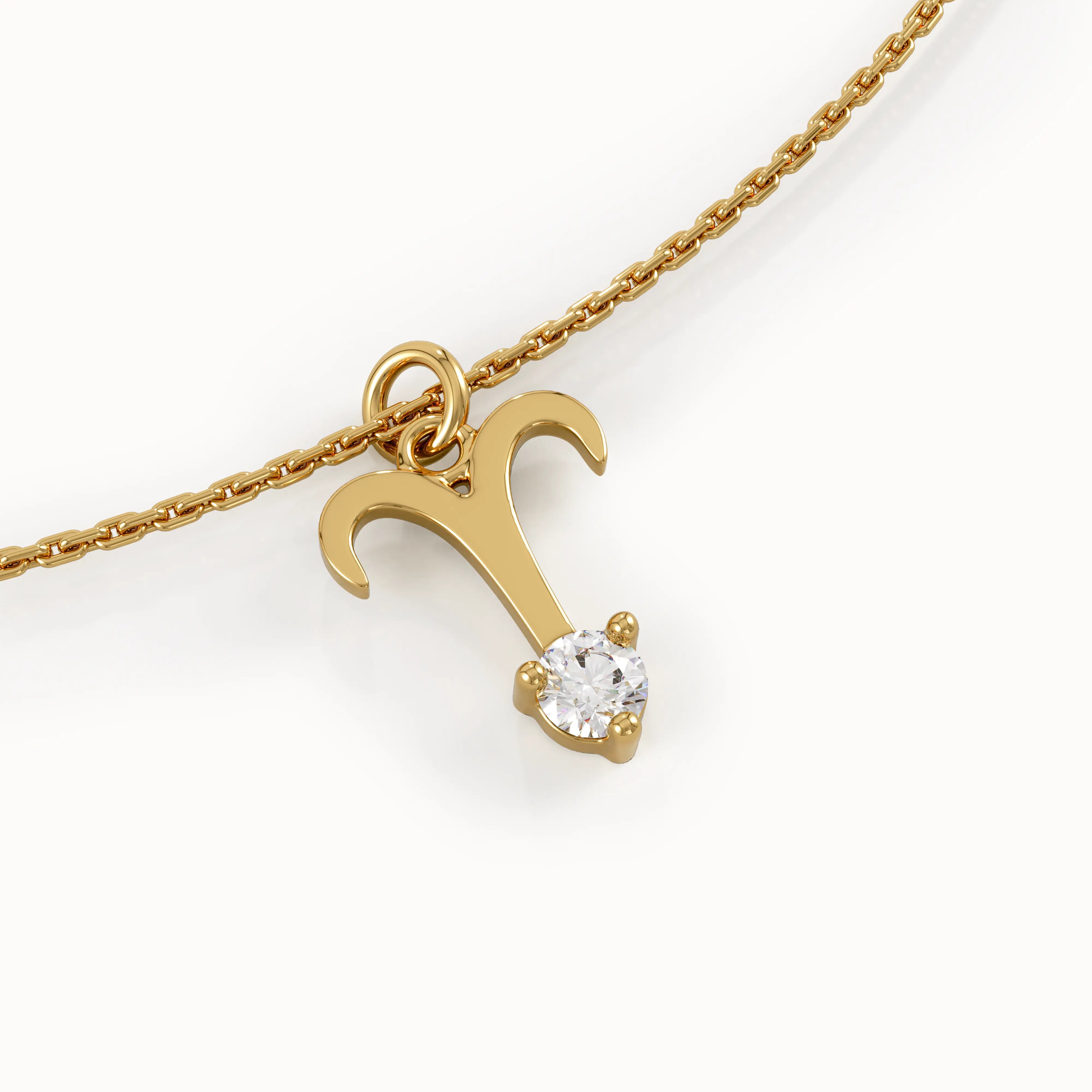 Aries Moissanite Pendant Necklace - BRENNMORE 