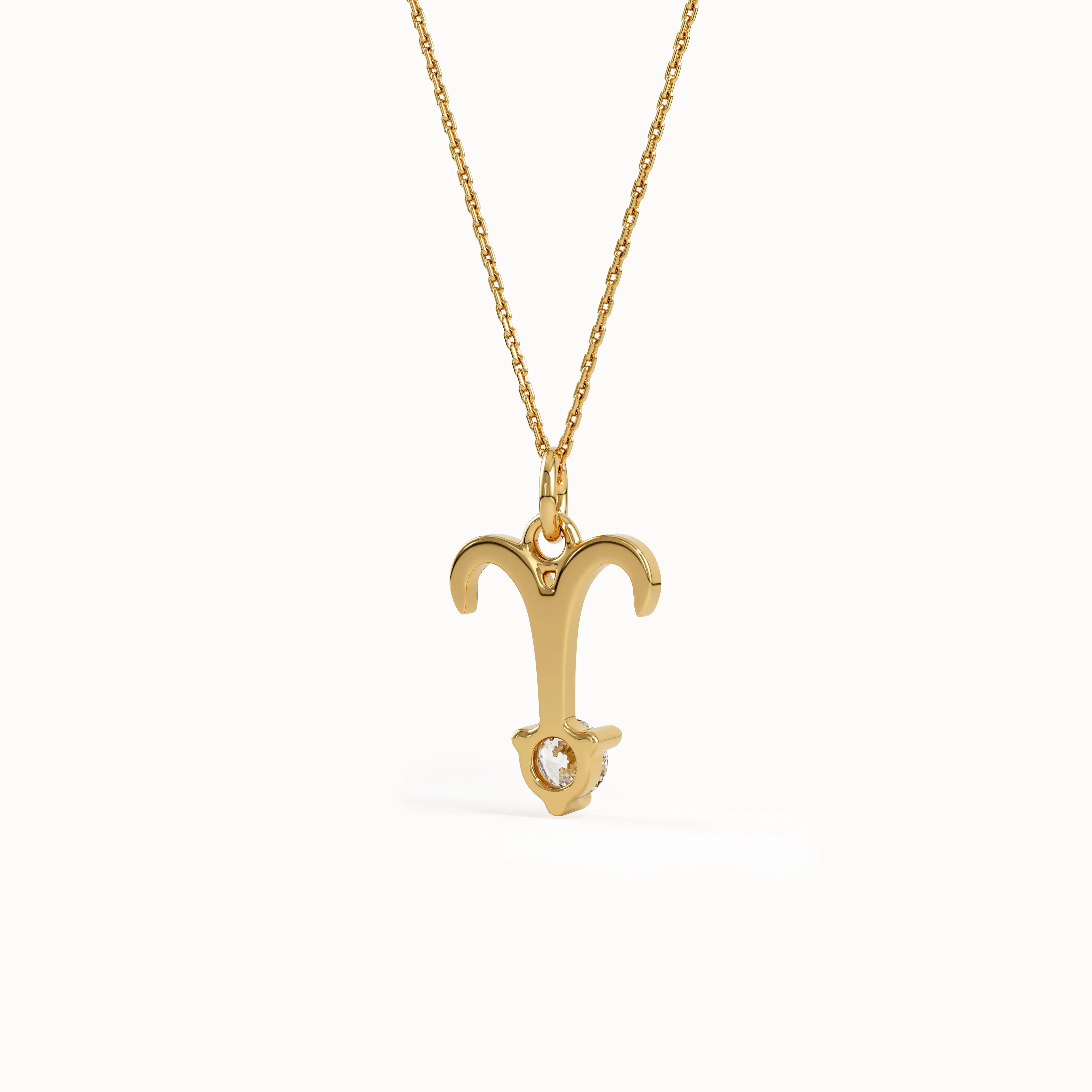 Aries Moissanite Pendant Necklace - BRENNMORE 