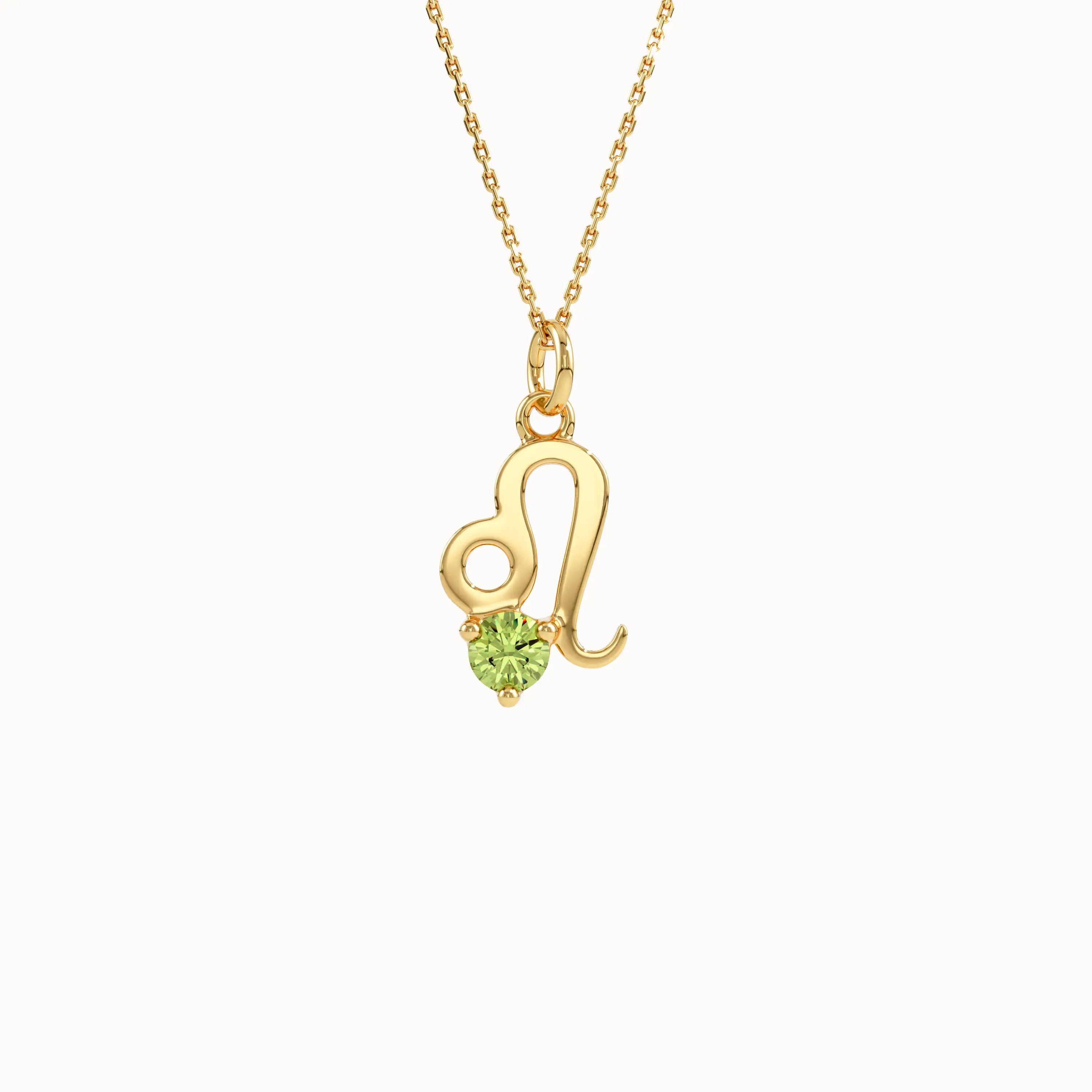 Leo Peridot Pendant Necklace - BRENNMORE 