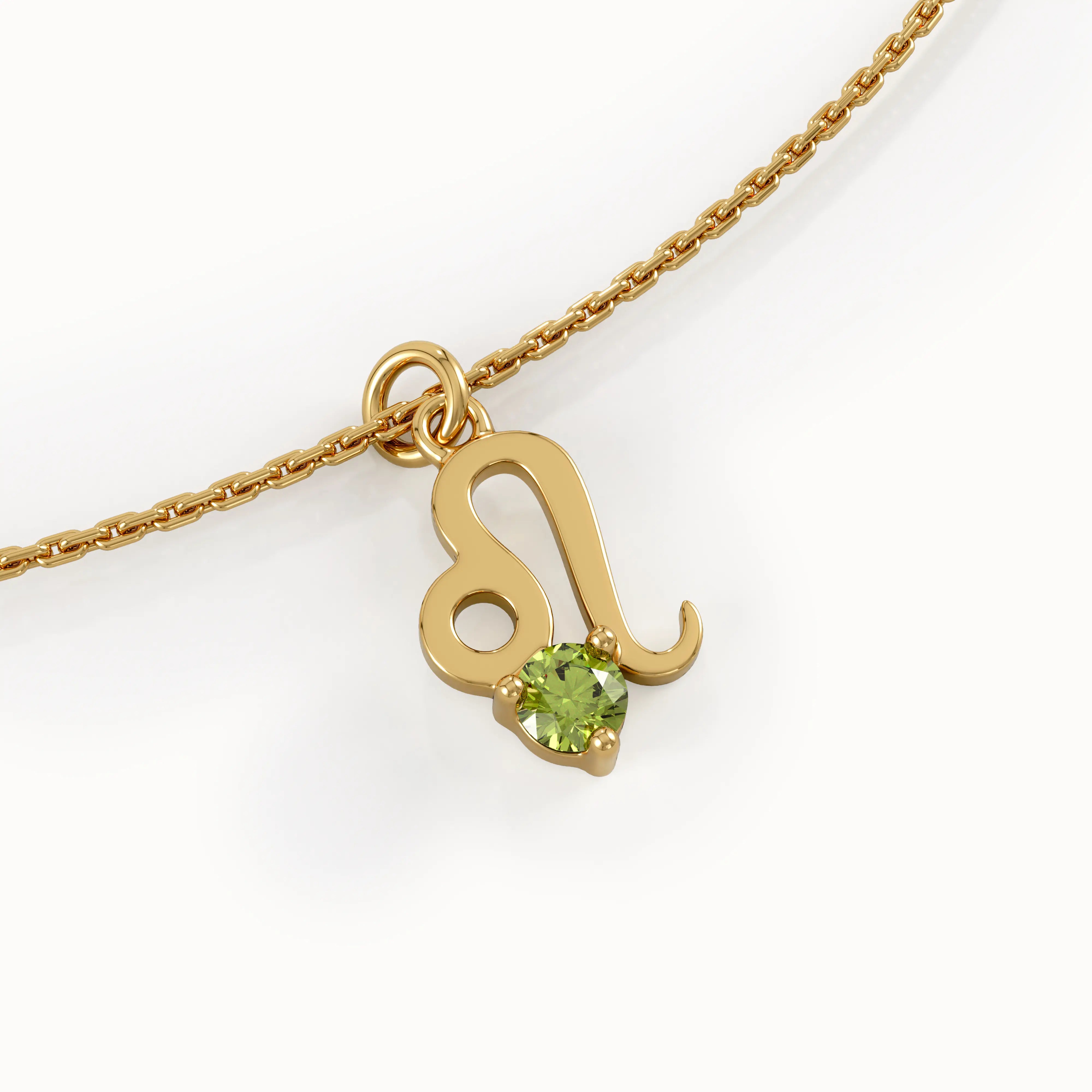 Leo Peridot Pendant Necklace - BRENNMORE 