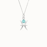 Pisces Aquamarine Pendant Necklace - BRENNMORE 