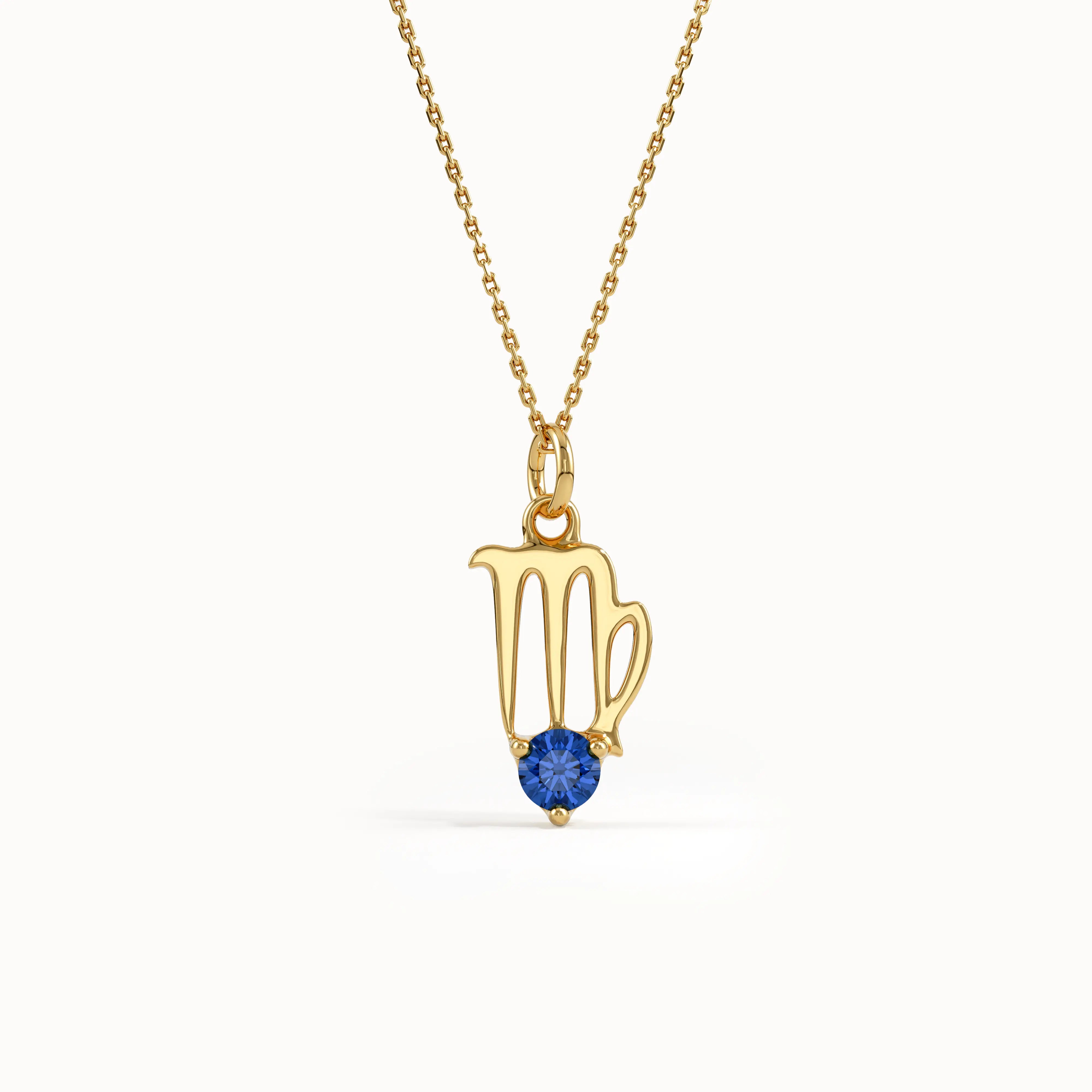 Virgo Sapphire Pendant Necklace - BRENNMORE 