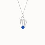 Virgo Sapphire Pendant Necklace - BRENNMORE 