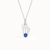 Virgo Sapphire Pendant Necklace - BRENNMORE 