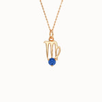 Virgo Sapphire Pendant Necklace - BRENNMORE 
