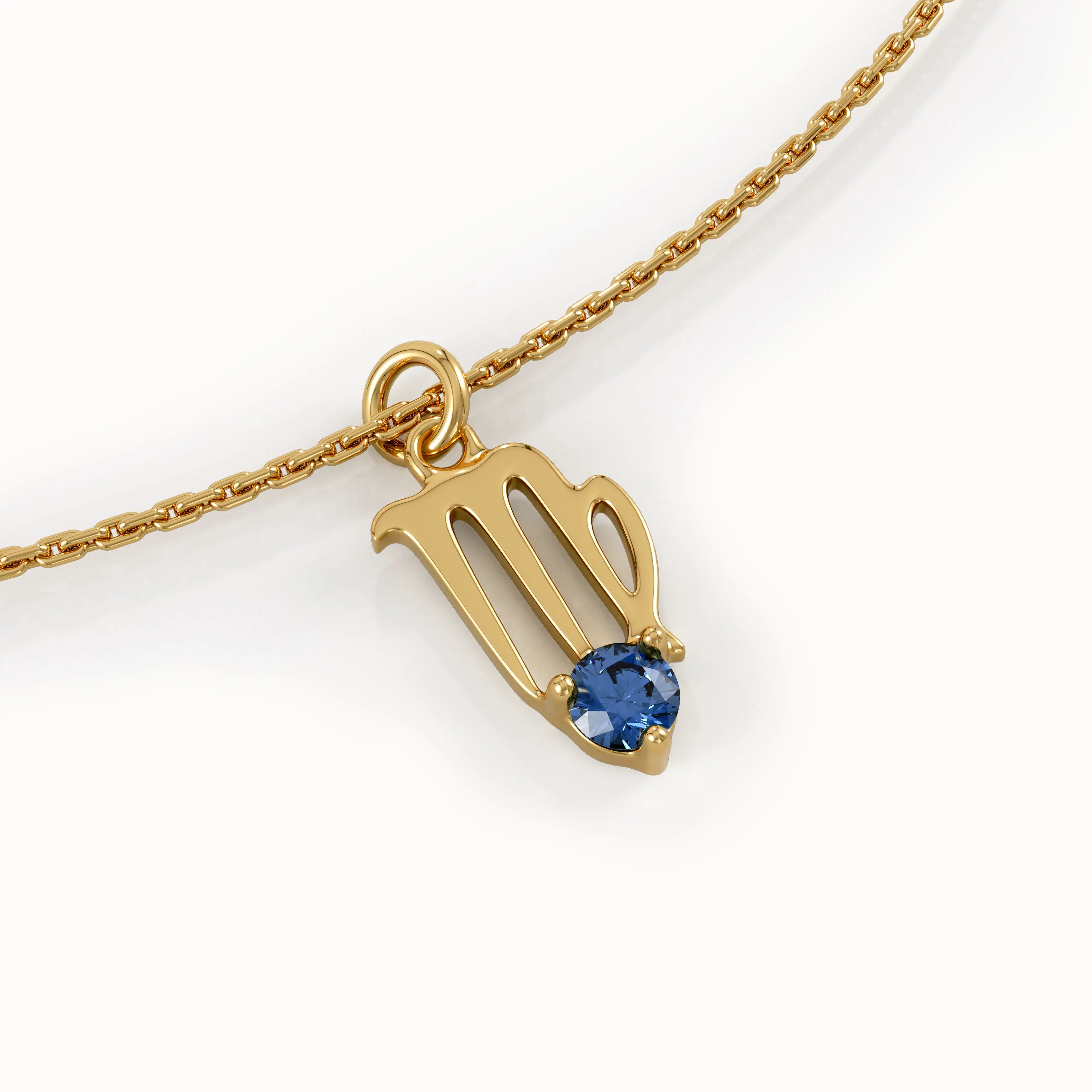 Virgo Sapphire Pendant Necklace - BRENNMORE 