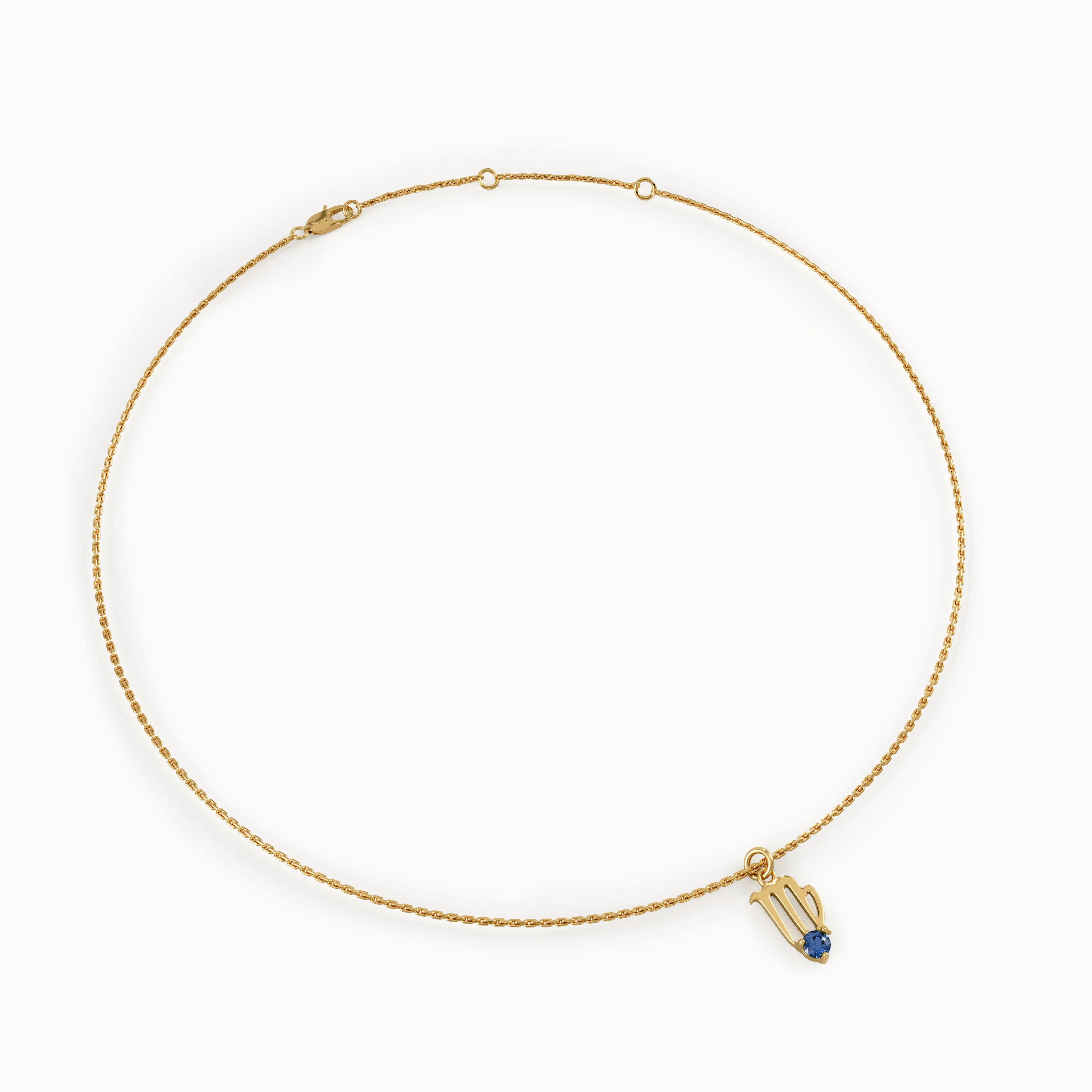 Virgo Sapphire Pendant Necklace - BRENNMORE 