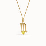 Scorpio Citrine Pendant Necklace - BRENNMORE 