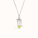 Scorpio Citrine Pendant Necklace - BRENNMORE 