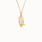 Scorpio Citrine Pendant Necklace - BRENNMORE 