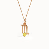 Scorpio Citrine Pendant Necklace - BRENNMORE 