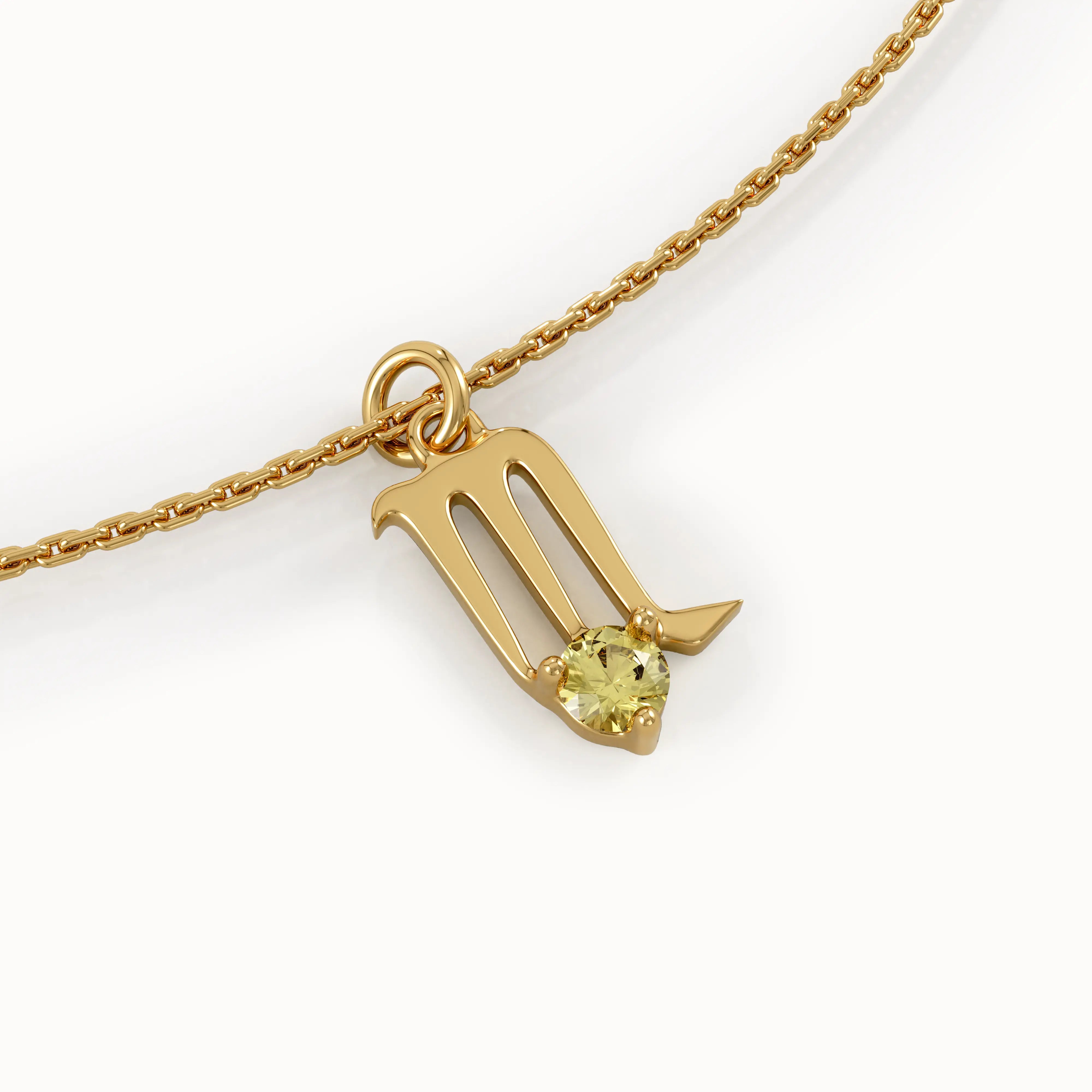 Scorpio Citrine Pendant Necklace - BRENNMORE 