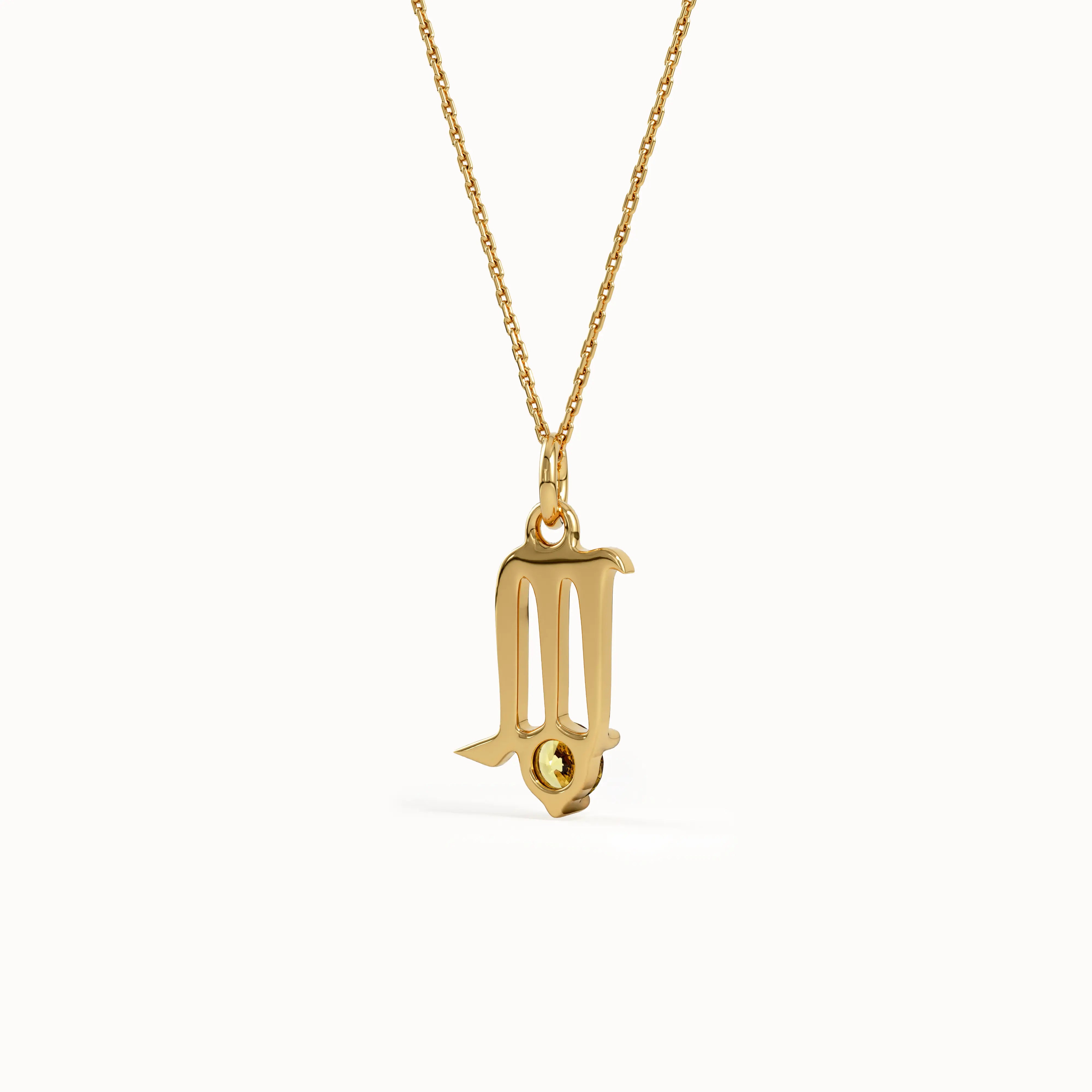 Scorpio Citrine Pendant Necklace - BRENNMORE 