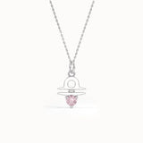 Libra Pink Tourmaline Pendant Necklace - BRENNMORE 