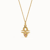 Libra Pink Tourmaline Pendant Necklace - BRENNMORE 