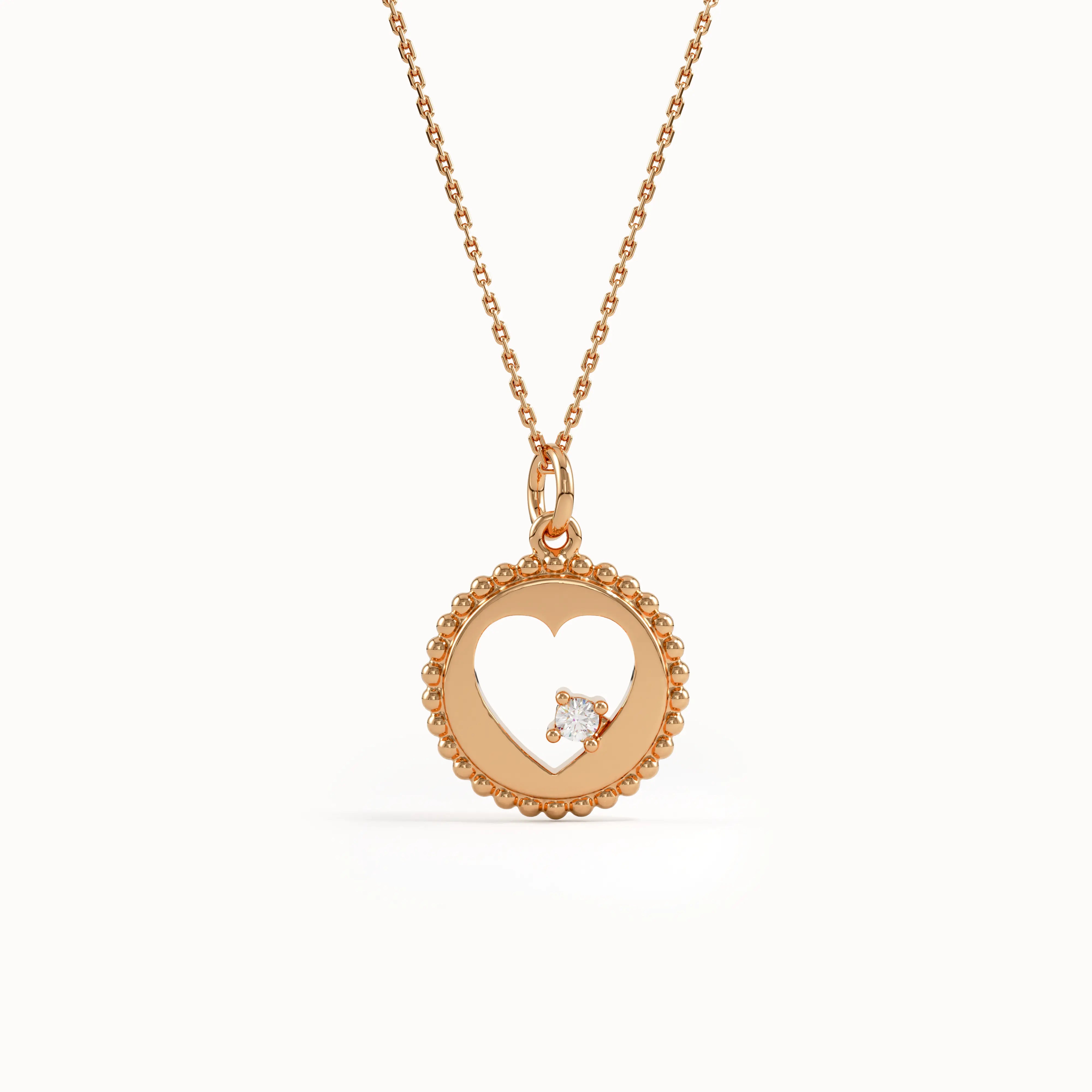 Heart Cut Out Pendant Necklace - BRENNMORE 