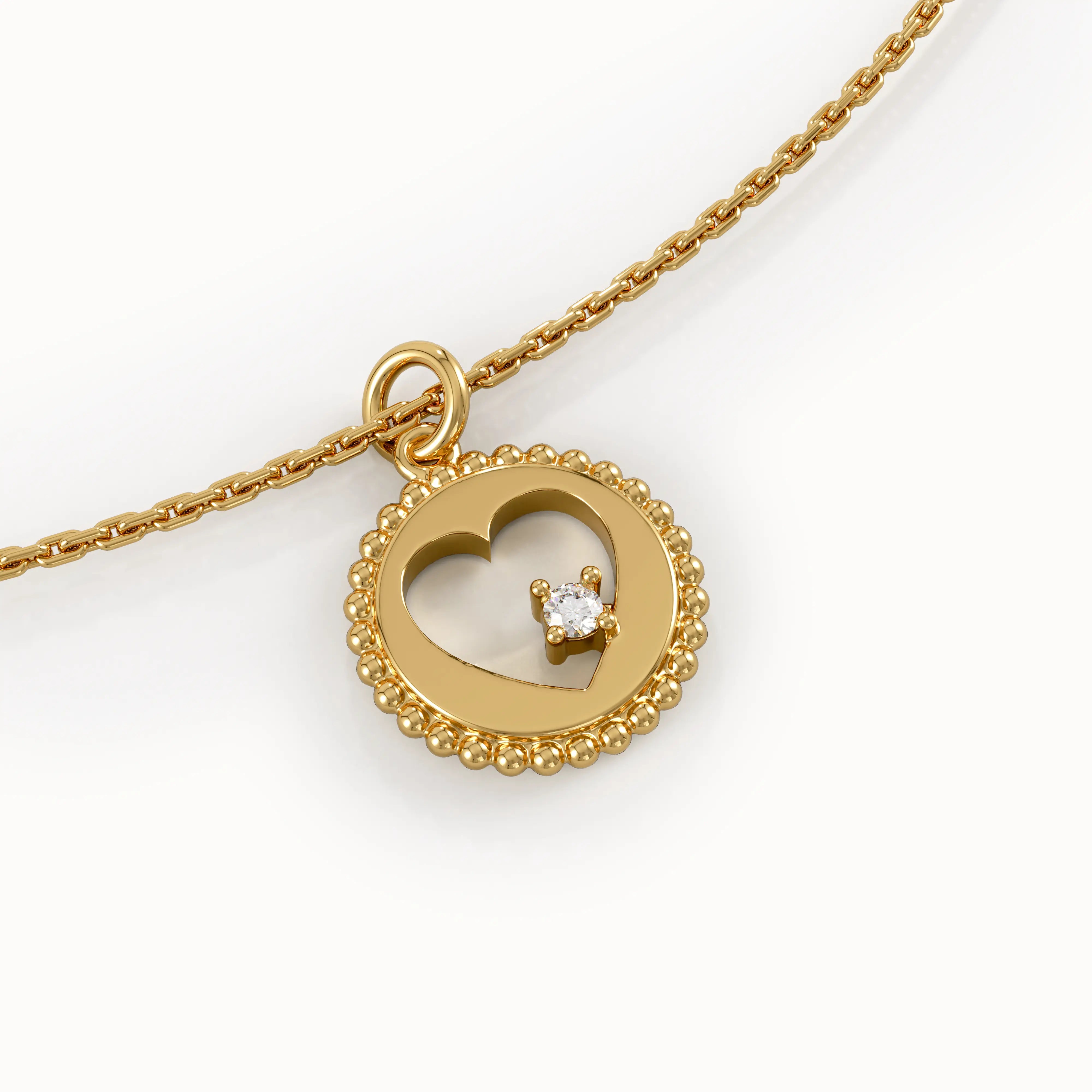 Heart Cut Out Pendant Necklace - BRENNMORE 
