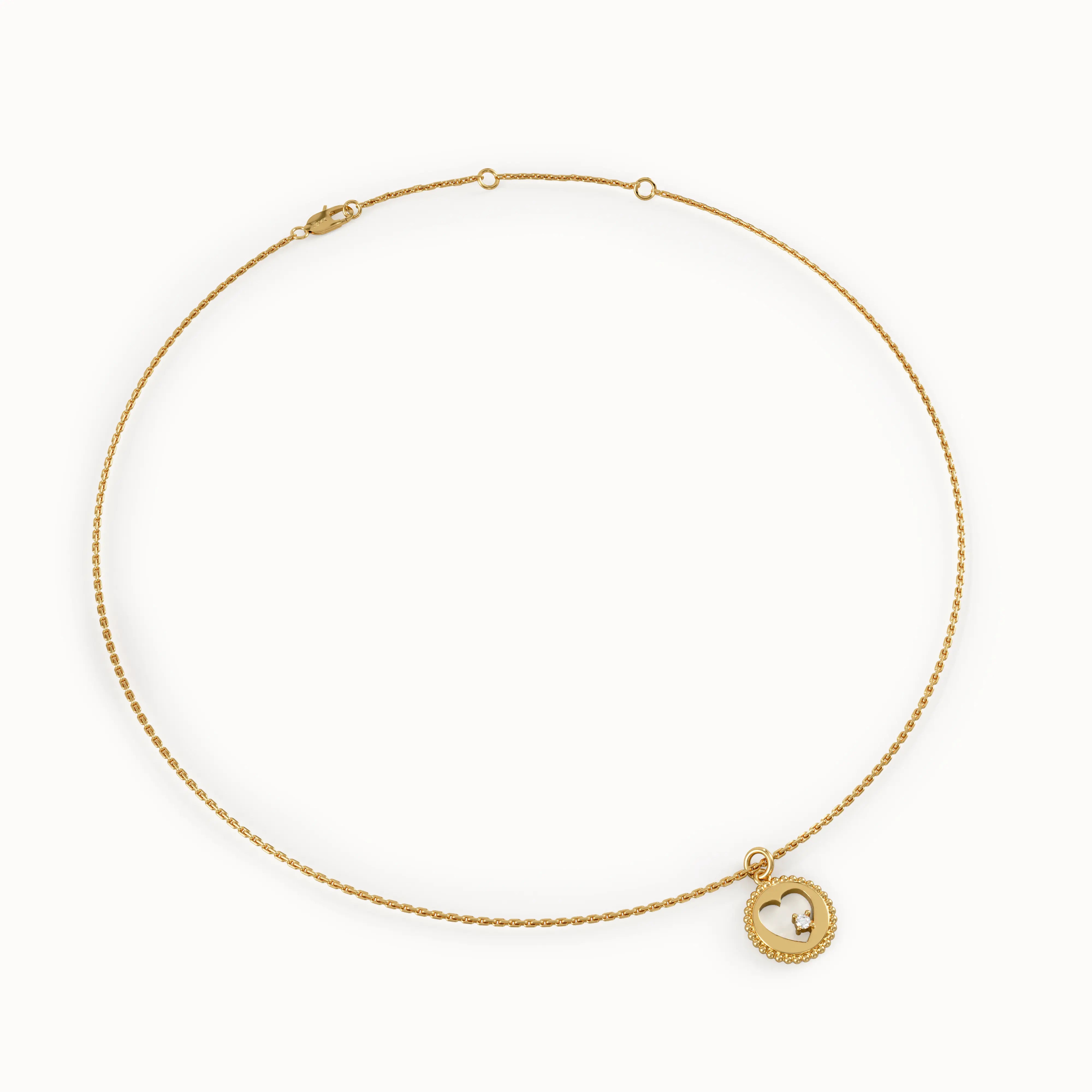 Heart Cut Out Pendant Necklace - BRENNMORE 