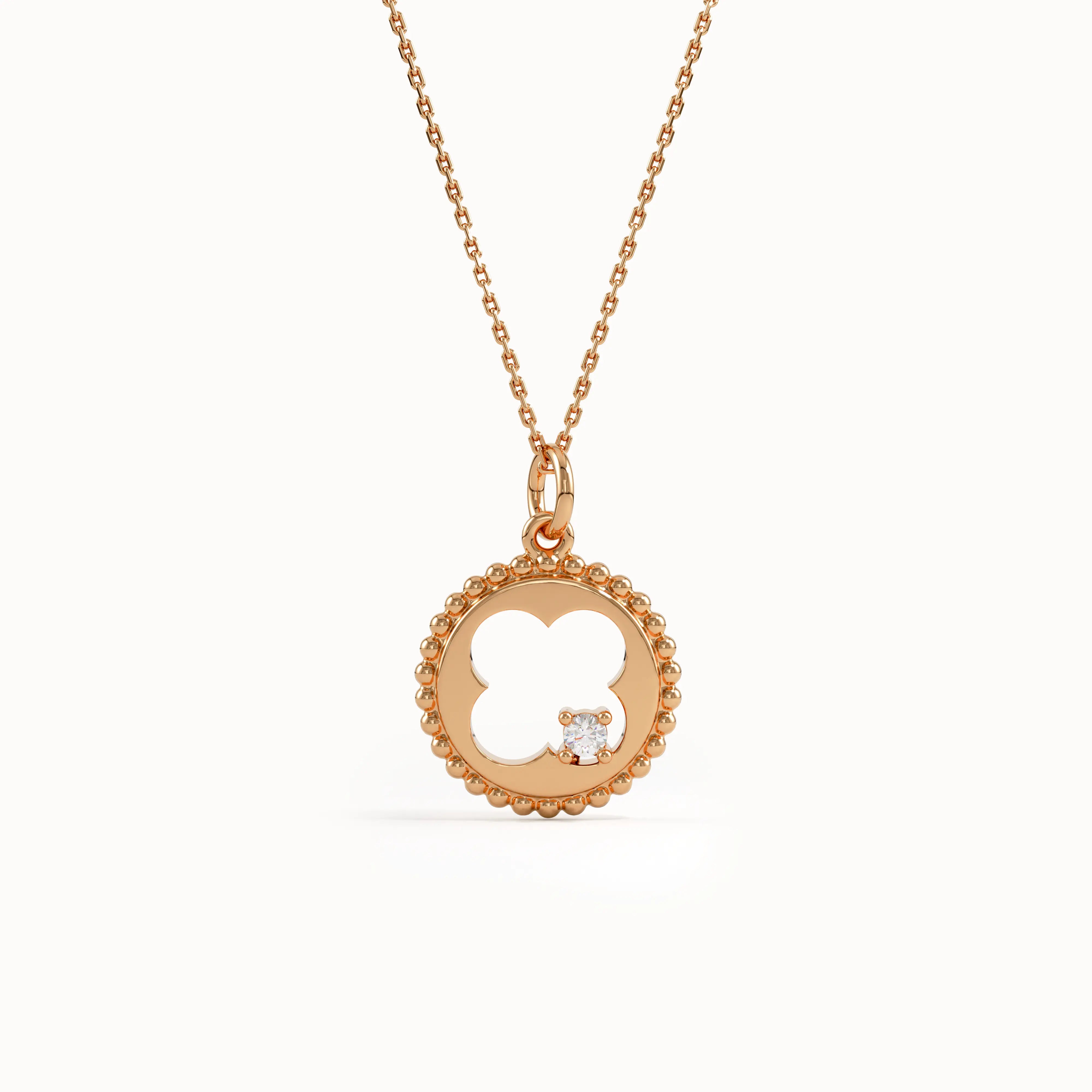 Clover Cut Out Pendant Necklace - BRENNMORE 