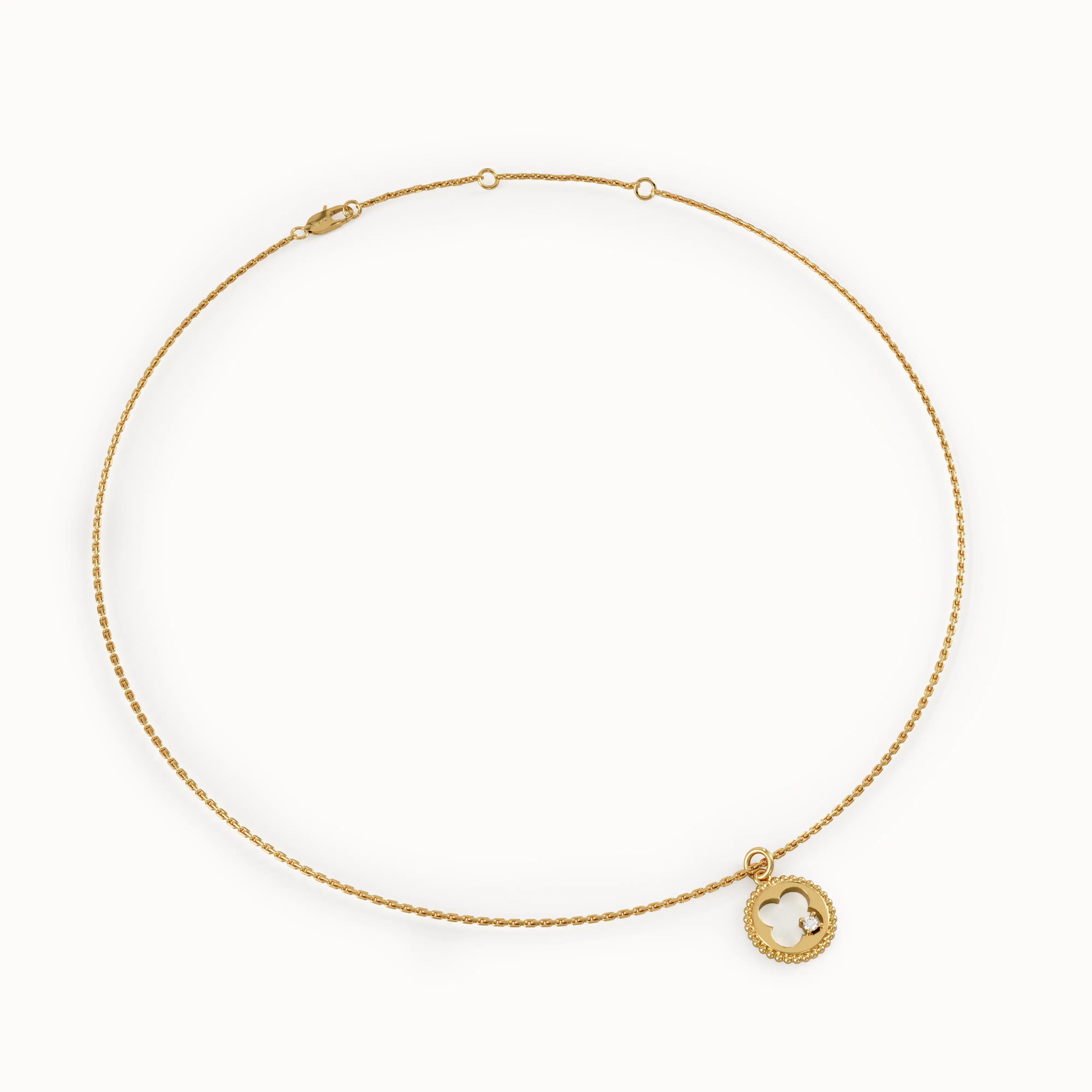 Clover Cut Out Pendant Necklace - BRENNMORE 