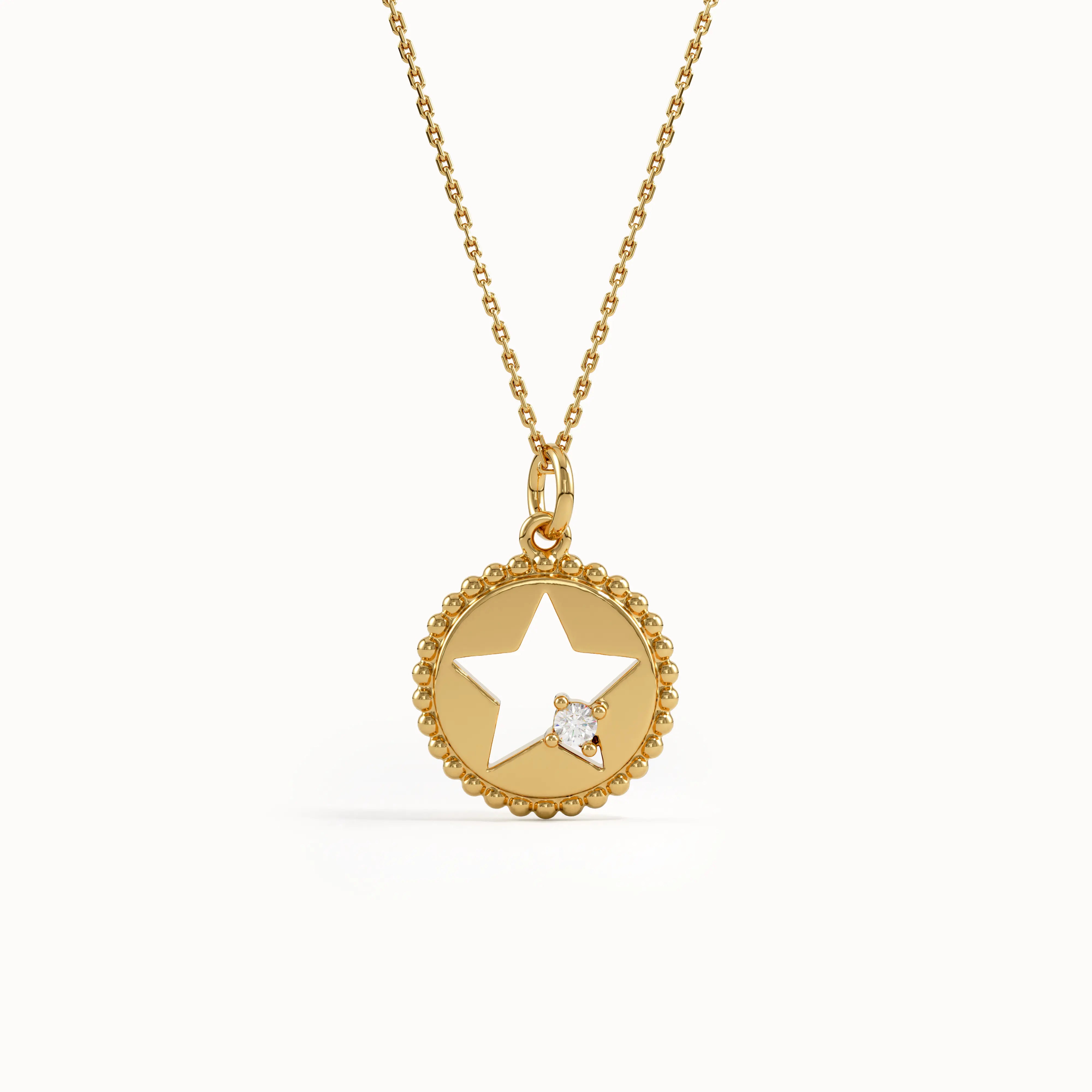 Star Cut Out Pendant Necklace - BRENNMORE 