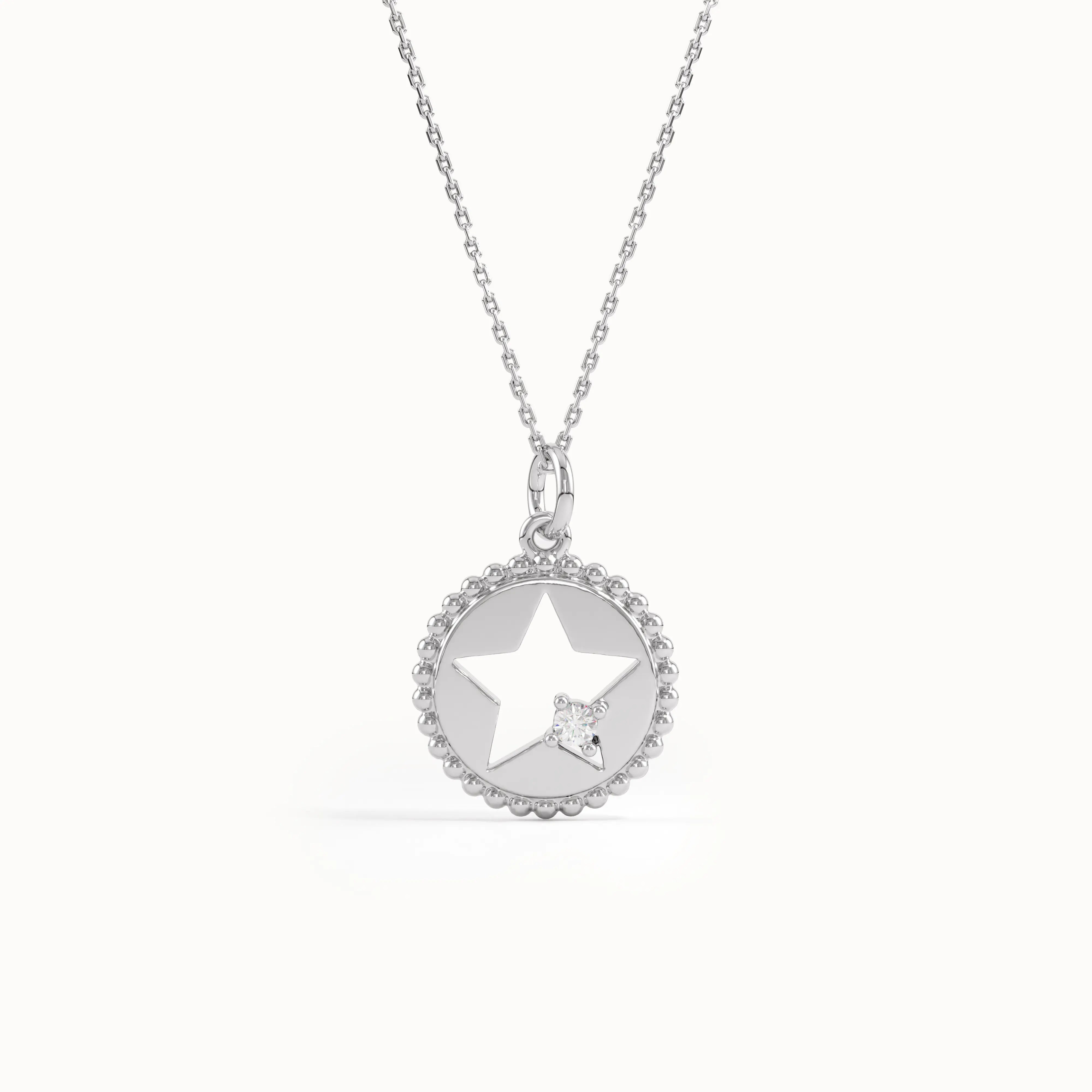 Star Cut Out Pendant Necklace - BRENNMORE 