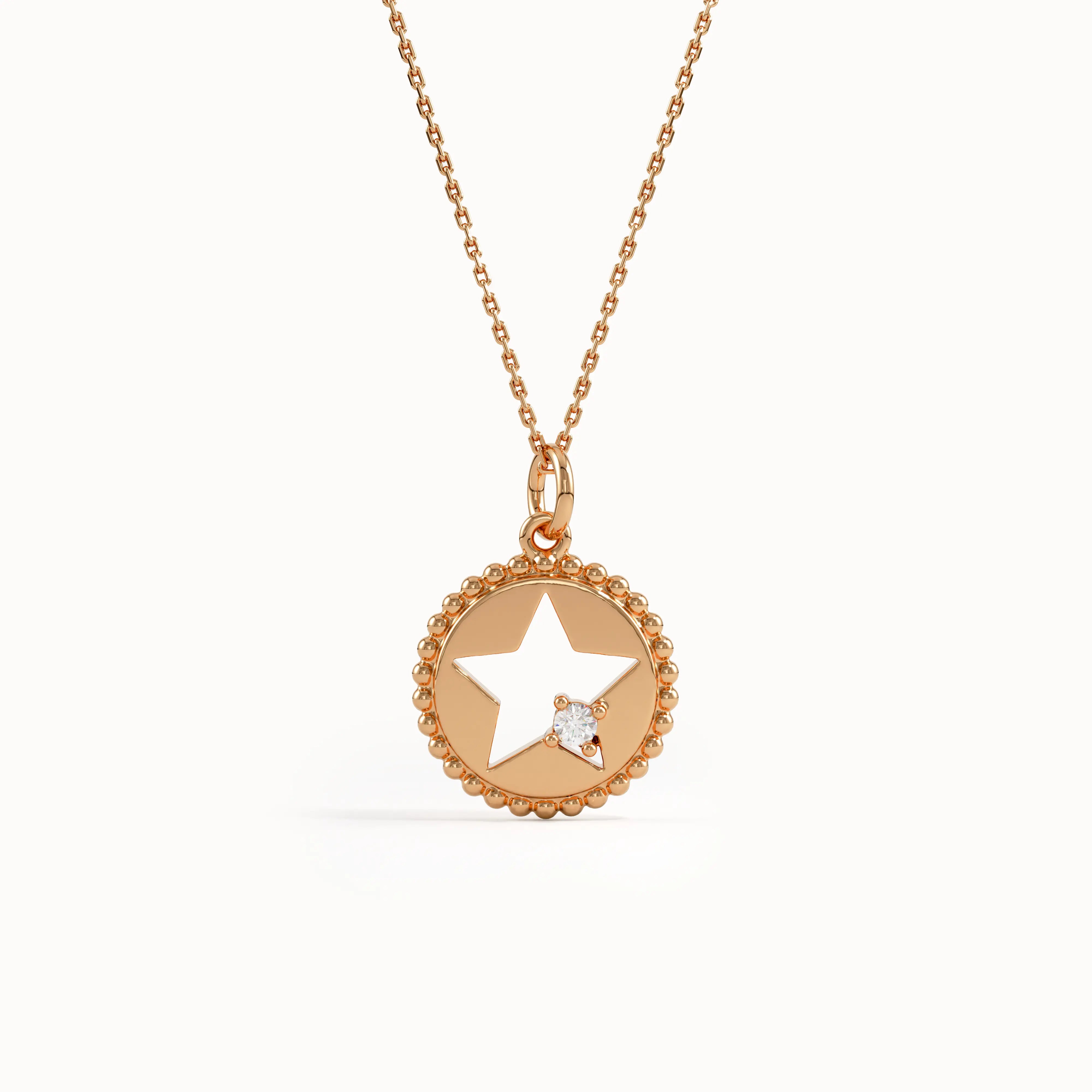 Star Cut Out Pendant Necklace - BRENNMORE 