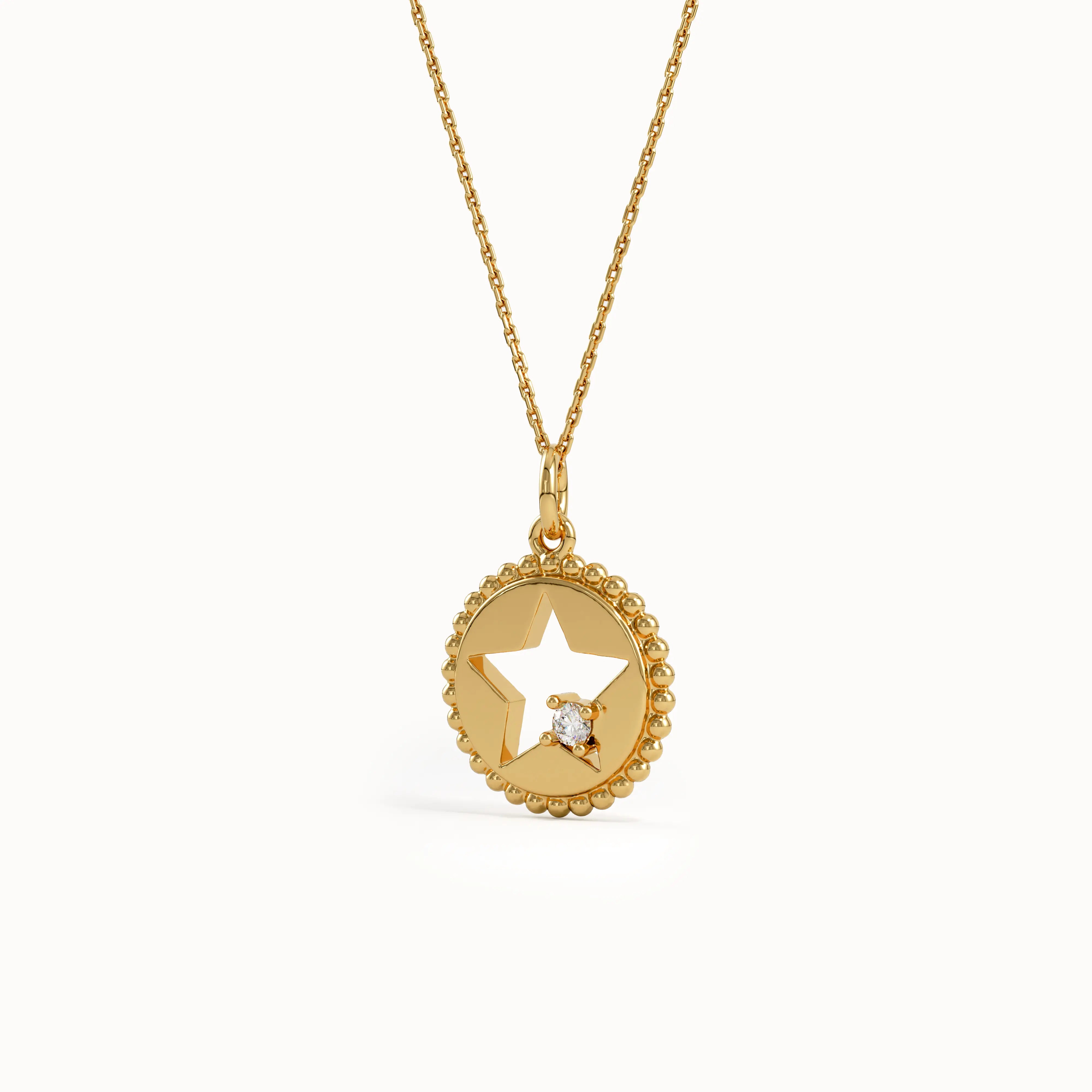 Star Cut Out Pendant Necklace - BRENNMORE 