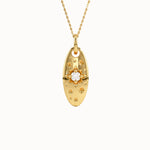 Oval Northstar Celestial Pendant Necklace - BRENNMORE 