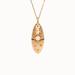 Oval Northstar Celestial Pendant Necklace - BRENNMORE 